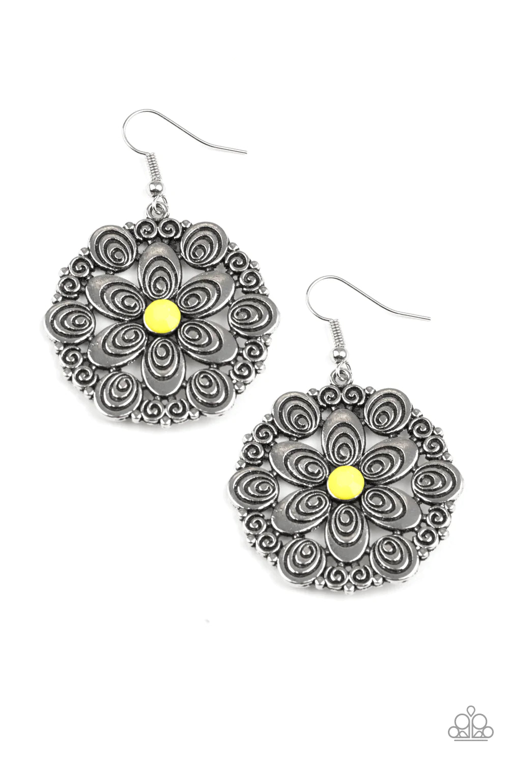 Paparazzi Earring ~ Grove Groove - Yellow