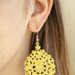 Floral Affair - Yellow - Paparazzi Earring Image