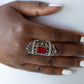Undefinable Dazzle - Red - Paparazzi Ring Image