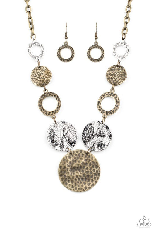 Terra Adventure - Brass - Paparazzi Necklace Image