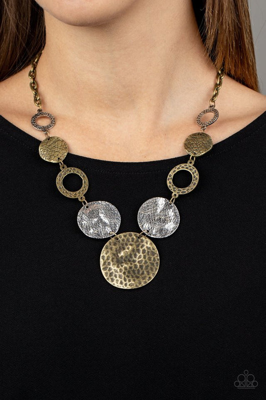 Terra Adventure - Brass - Paparazzi Necklace Image