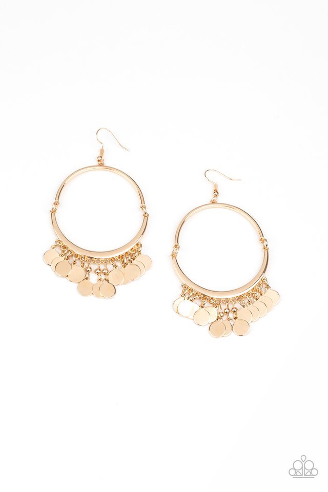 Speed of SPOTLIGHT - Gold - Paparazzi Earring Image