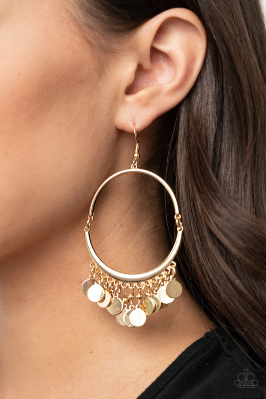 Speed of SPOTLIGHT - Gold - Paparazzi Earring Image