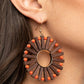 Solar Flare - Orange - Paparazzi Earring Image