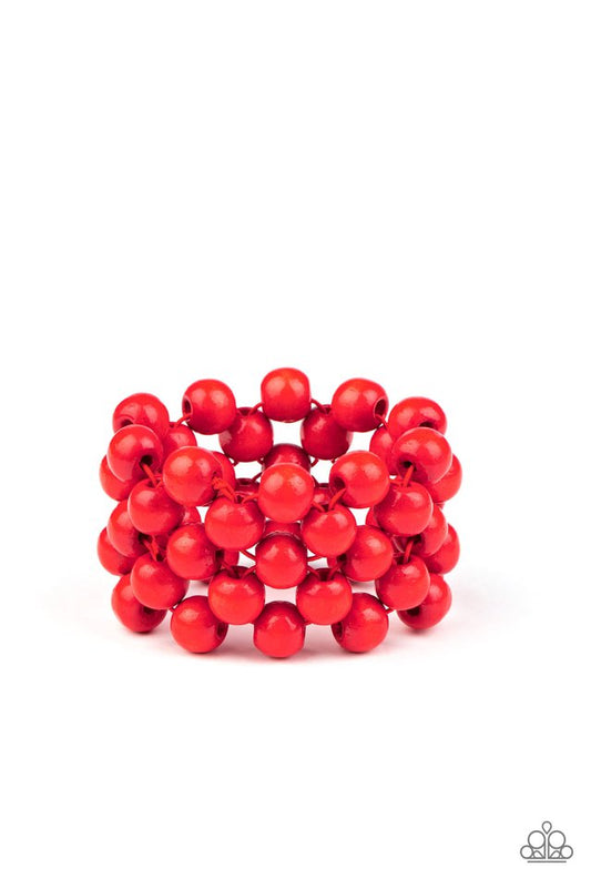 Tiki Tropicana - Red - Paparazzi Bracelet Image