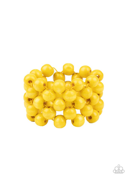 Tiki Tropicana - Yellow - Paparazzi Bracelet Image