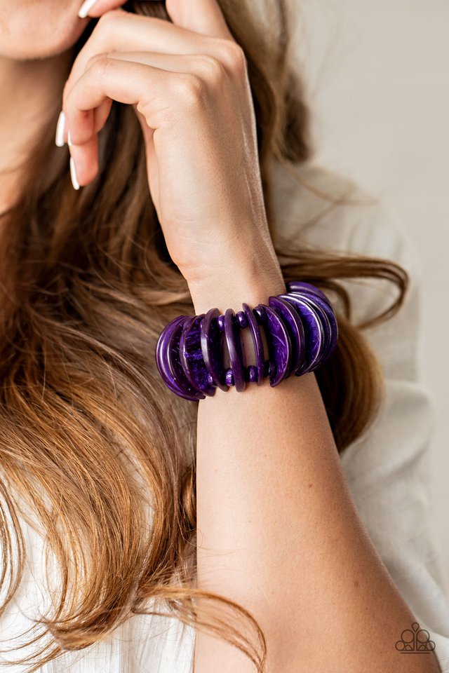 Tropical Tiki Bar - Purple - Paparazzi Bracelet Image
