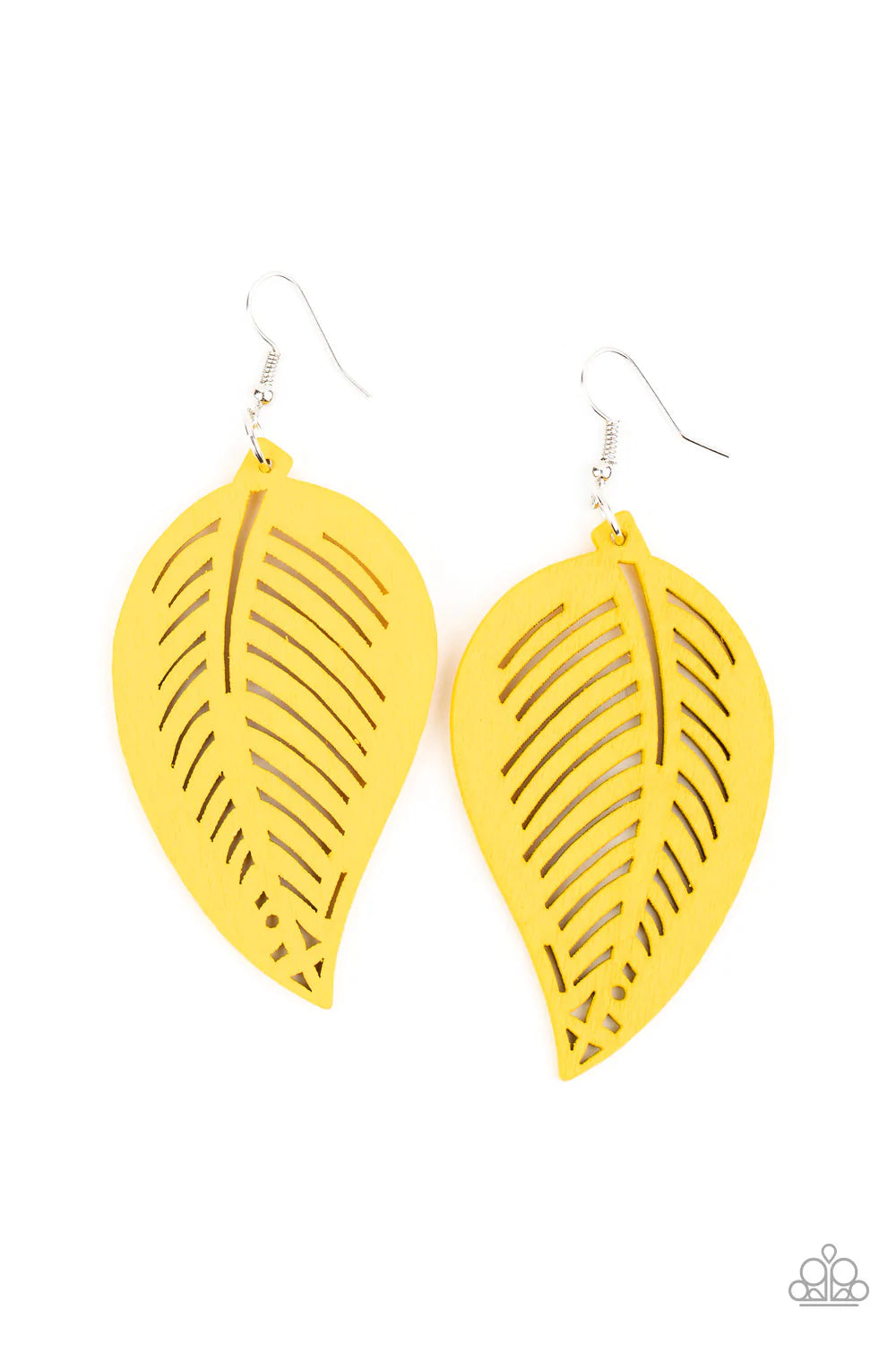 Paparazzi Earring ~ Tropical Foliage - Yellow