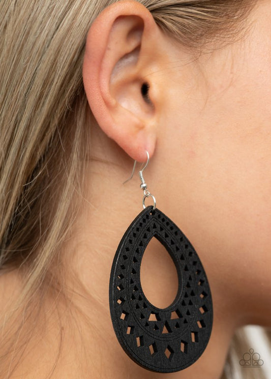 Belize Beauty - Black - Paparazzi Earring Image