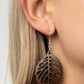 LEAF Em Hanging - Brown - Paparazzi Earring Image