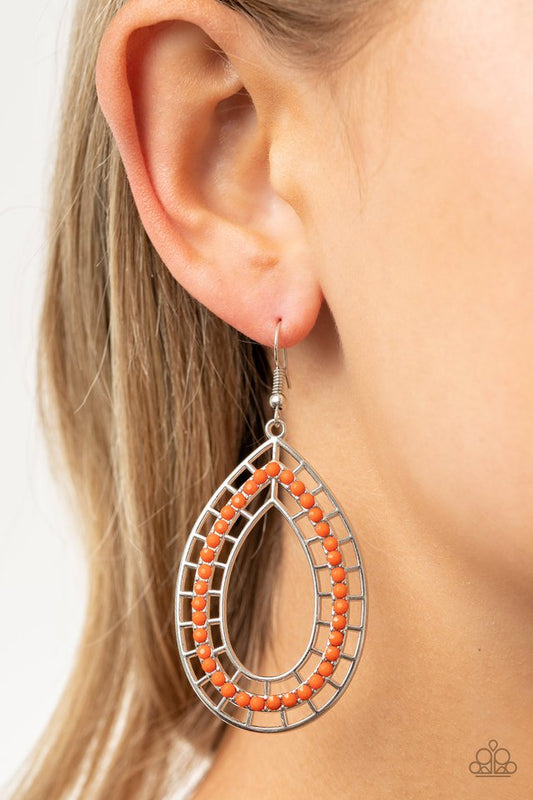 Fruity Fiesta - Orange - Paparazzi Earring Image