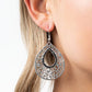 Airy Applique - Black - Paparazzi Earring Image
