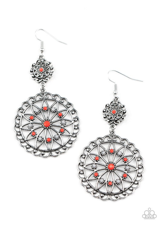 Beaded Brilliance - Red - Paparazzi Earring Image