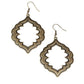 Taj Mahal Majesty - Brass - Paparazzi Earring Image