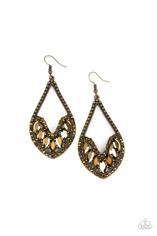 Ethereal Expressions - Brass - Paparazzi Earring Image