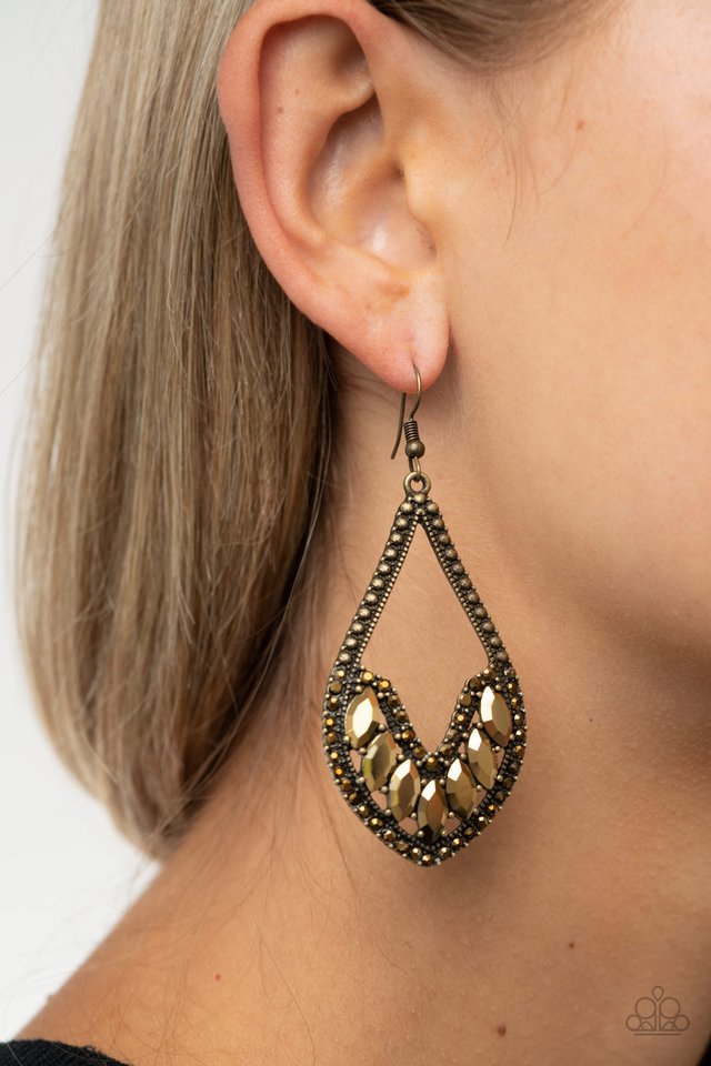 Ethereal Expressions - Brass - Paparazzi Earring Image