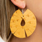 Palm Islands - Yellow - Paparazzi Earring Image