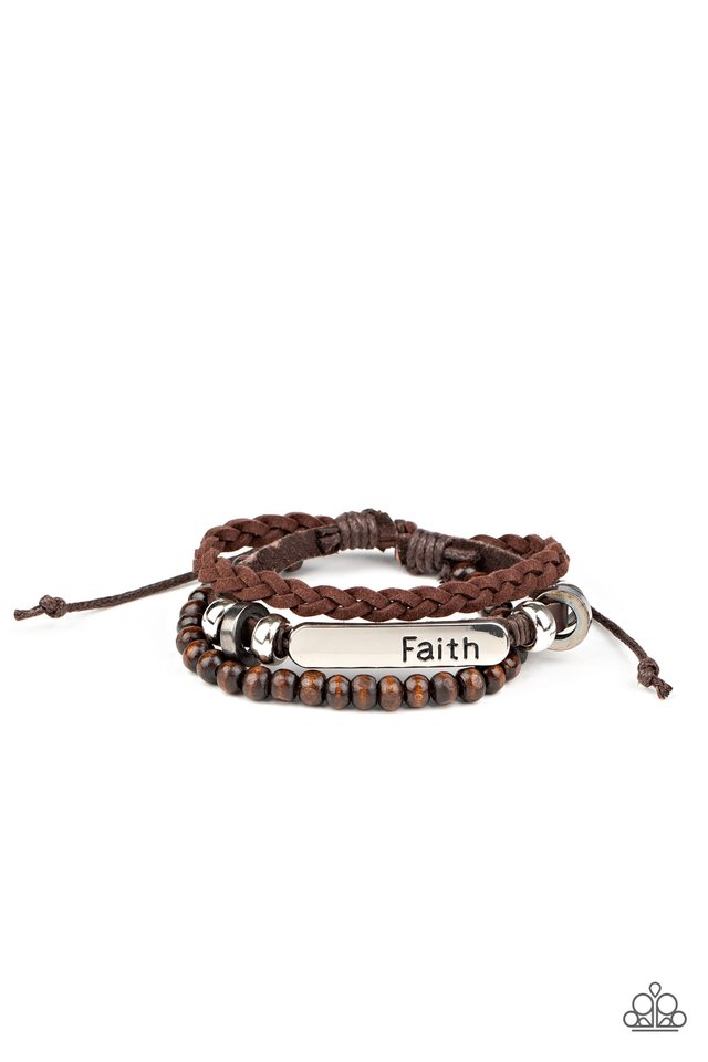 Let Faith Be Your Guide - Brown - Paparazzi Bracelet Image