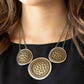 Gladiator Glam - Brass - Paparazzi Necklace Image