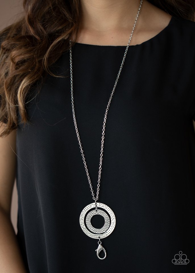 Circle Back To That - Silver - Paparazzi Necklace Image