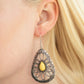 Floral Frill - Yellow - Paparazzi Earring Image