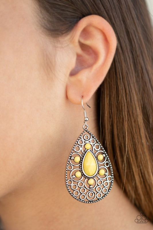 Modern Garden - Yellow - Paparazzi Earring Image