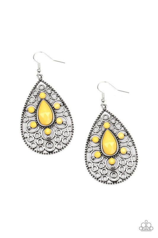 Modern Garden - Yellow - Paparazzi Earring Image