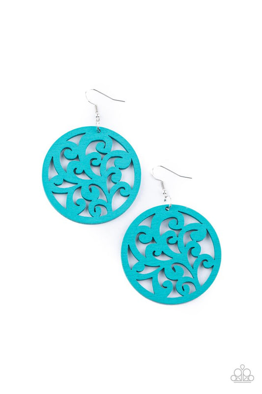 Fresh Off The Vine - Blue - Paparazzi Earring Image