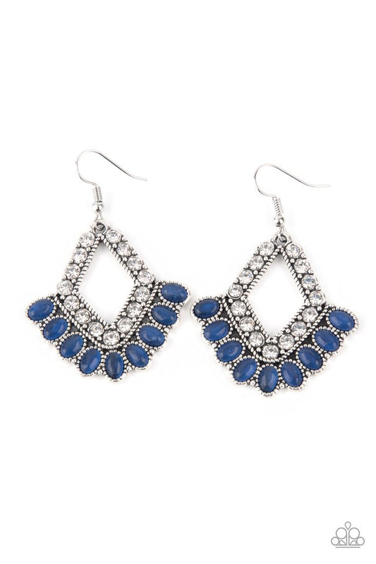 Just BEAM Happy - Blue - Paparazzi Earring Image