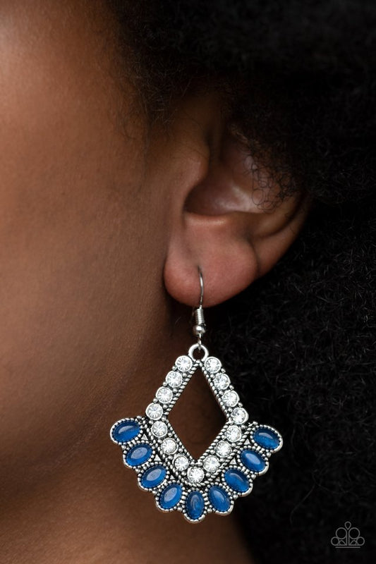 Just BEAM Happy - Blue - Paparazzi Earring Image