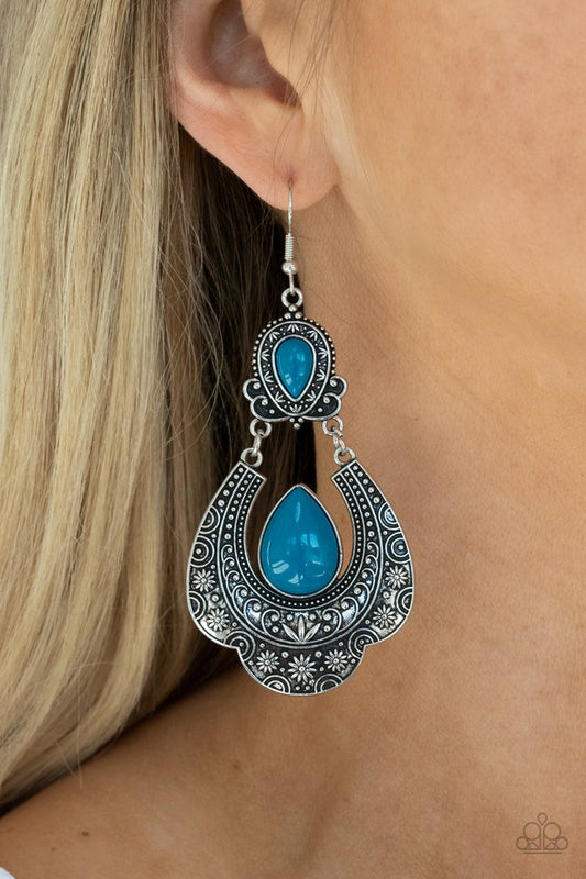 Rise and Roam - Blue - Paparazzi Earring Image