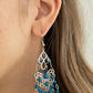 Glass Slipper Glamour - Blue - Paparazzi Earring Image