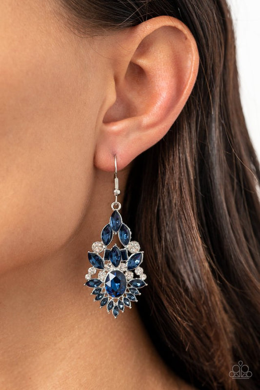 Ice Castle Couture - Blue - Paparazzi Earring Image