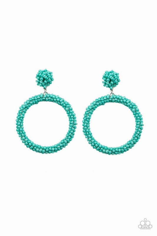 Be All You Can BEAD - Blue - Paparazzi Earring Image
