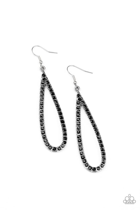 Glitzy Goals - Black - Paparazzi Earring Image