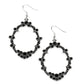 Sparkly Status - Black - Paparazzi Earring Image