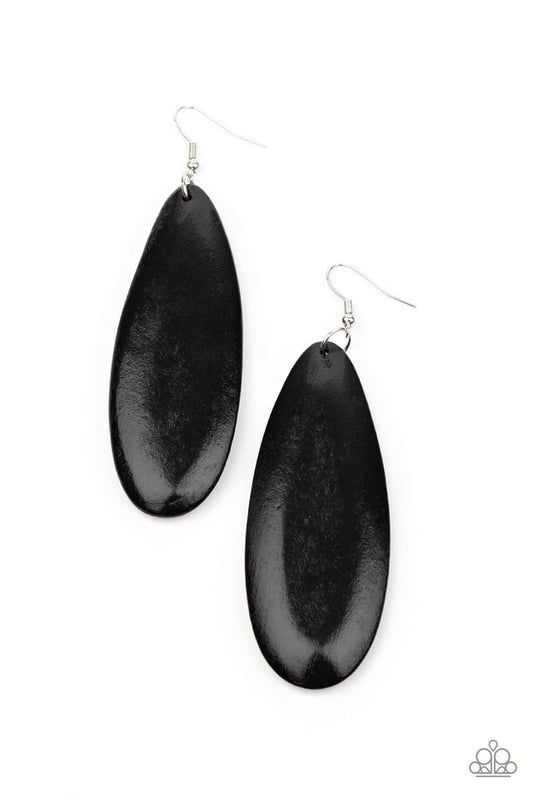 Tropical Ferry - Black - Paparazzi Earring Image