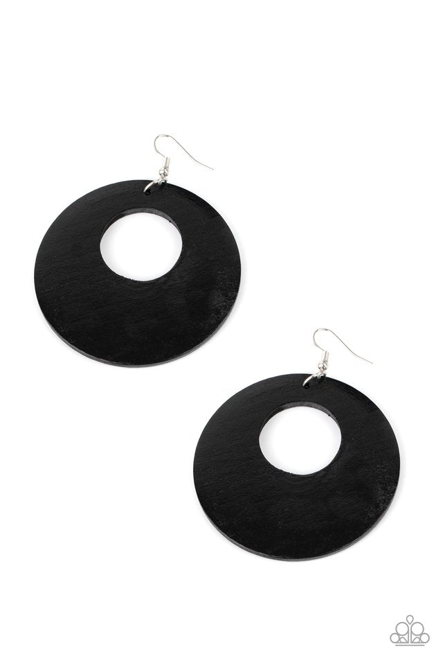 Island Hop - Black - Paparazzi Earring Image