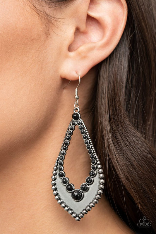 Essential Minerals - Black - Paparazzi Earring Image