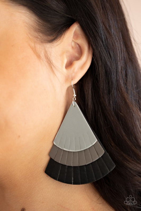 Huge Fanatic - Black - Paparazzi Earring Image