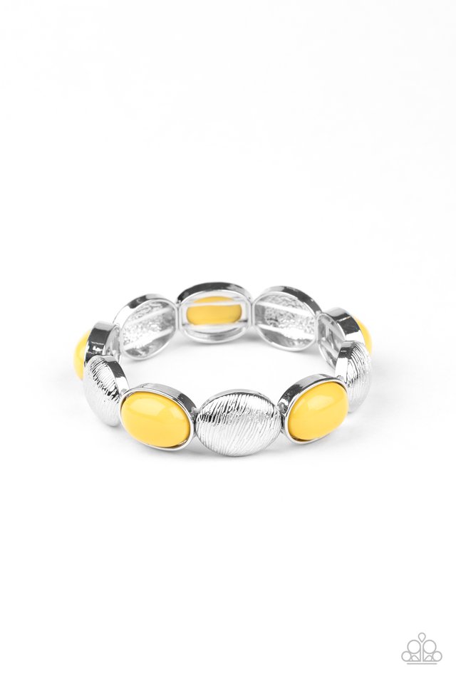 Decadently Dewy - Yellow - Paparazzi Bracelet Image