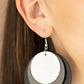 LEATHER Forecast - Black - Paparazzi Earring Image