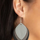 Light as a LEATHER - Black - Paparazzi Earring Image