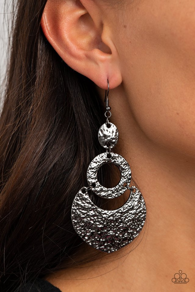 Shimmer Suite - Black - Paparazzi Earring Image