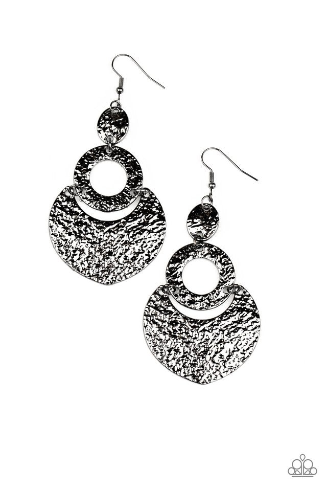 Shimmer Suite - Black - Paparazzi Earring Image