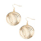 Palm Perfection - Gold - Paparazzi Earring Image