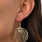 Palm Perfection - Gold - Paparazzi Earring Image