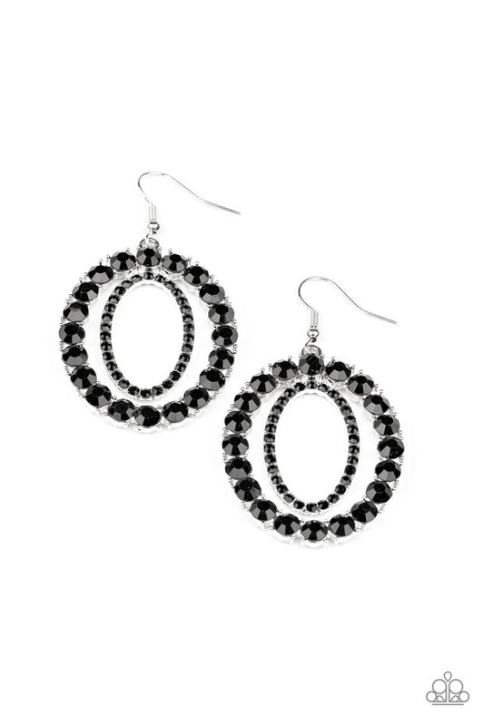 Deluxe Luxury - Black - Paparazzi Earring Image