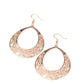 Vineyard Venture - Rose Gold - Paparazzi Earring Image