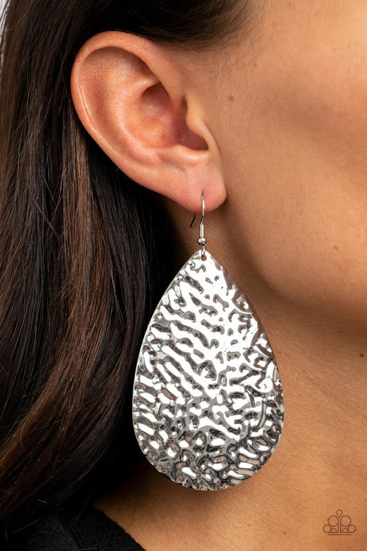 Metallic Mirrors - Silver - Paparazzi Earring Image